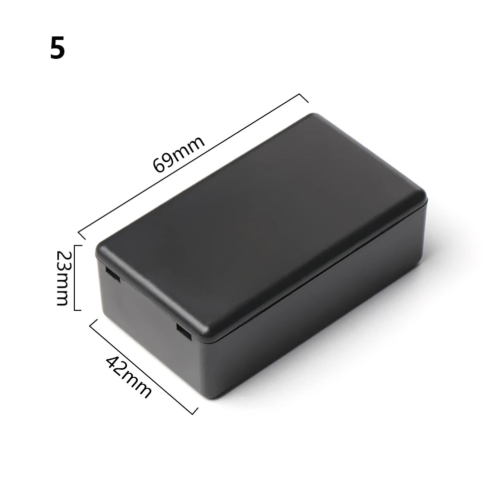 Waterproof ABS Plastic Project Box | Black Electronic Enclosure