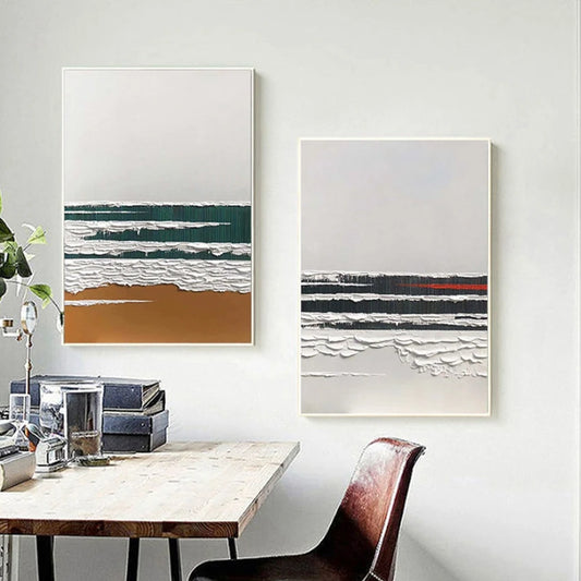 Handmade Canvas Oil Painting Custom Poster Abstract Art Wall Decor Salon Mural For Living Room Bedroom Entrance Restaurant Hotel Peaceful Pleasures Health and Wellness