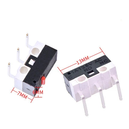 5Pcs Micro Limit Switch Momentary Push Button Switch 1A 125V AC Mouse Switch 3Pins Long Handle Roller Lever Arm SPDT 12*6*6mm Peaceful Pleasures Health and Wellness Right Curved needle 1