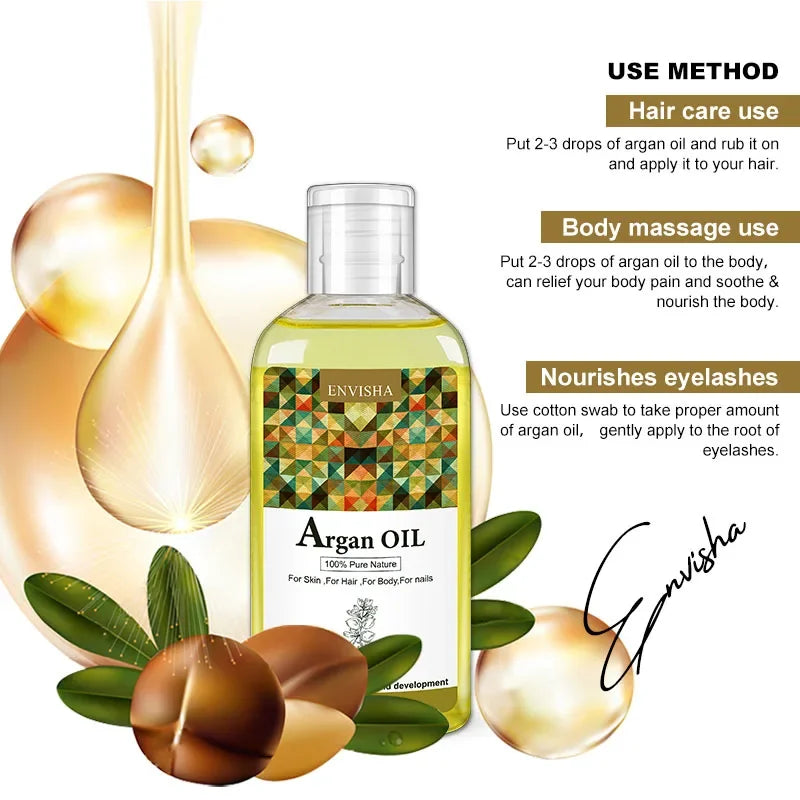 ENVISHA Body & Hair Oil – Argan, Jojoba, Castor & Coconut Body Oil Peaceful Pleasures Health and Wellness