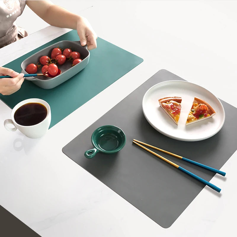 NEW Silicone Waterproof Placemat Table Mat Heat Insulation Anti-skidding Washable Durable For Kitchen Dining Peaceful Pleasures Health and Wellness