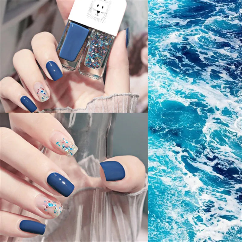 2-in-1 Candy Color Nail Polish | Quick Dry Waterproof Water-Based