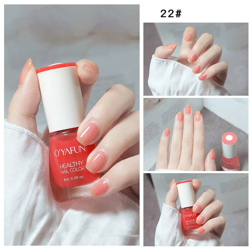 Quick-Dry Tearable Nail Polish | Glitter Matte Waterproof 40 Colors