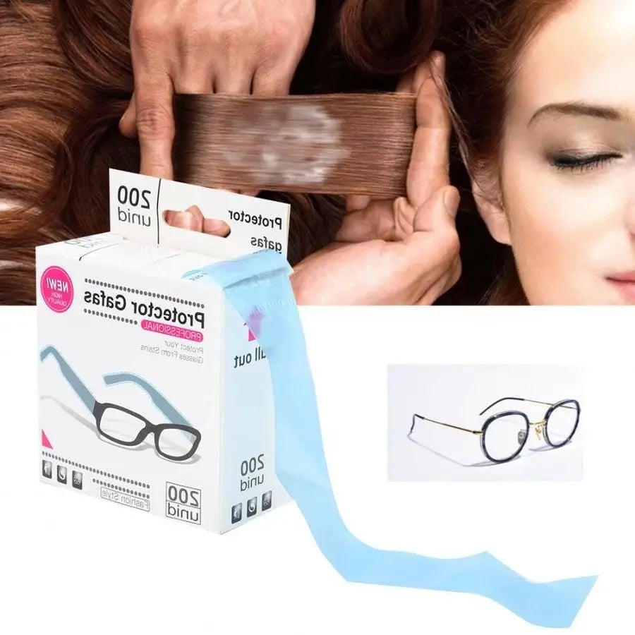200ps/Box Disposable Glasses Leg Sleeves Cover Hairdressing DIY Barber Hair Coloring Styling Tool Eyeglasses Protector Accessory Peaceful Pleasures Health and Wellness