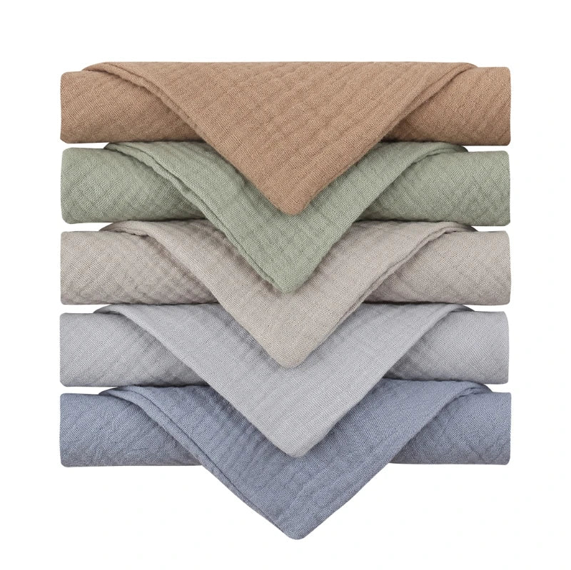 5-Pack Baby Cotton Gauze Washcloths – Soft Burp & Bath Towel