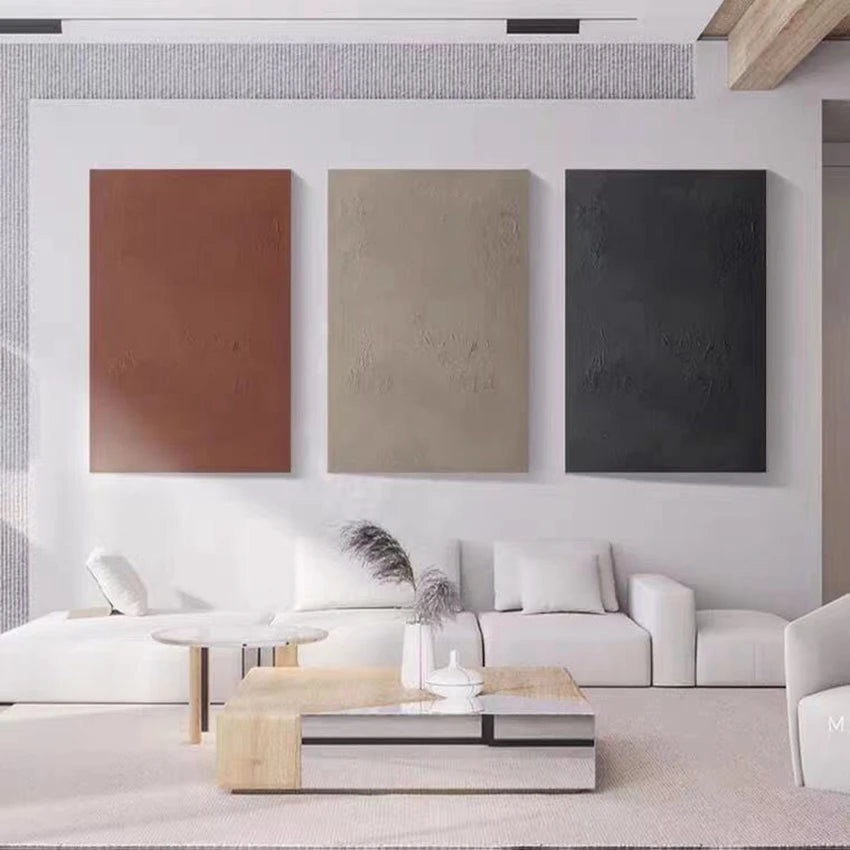 NEW Interior Decor 3 Panel Wall Art Picture For Home Hand Painted Acrylic Oil Canvas Poster Living Room Sofa Pop Hanging Drawing Peaceful Pleasures Health and Wellness