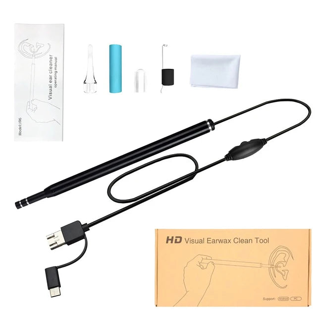 Visible Earpick Medical Otoscope Waterproof Camera Earwax Visual Oral Inspection Ear Spoon Support Android PC Ear Cleaning Tool Peaceful Pleasures Health and Wellness USB Ear Pick0