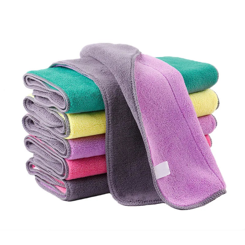 Coral Fleece Microfiber Kitchen Dish Towels & Cleaning Cloths