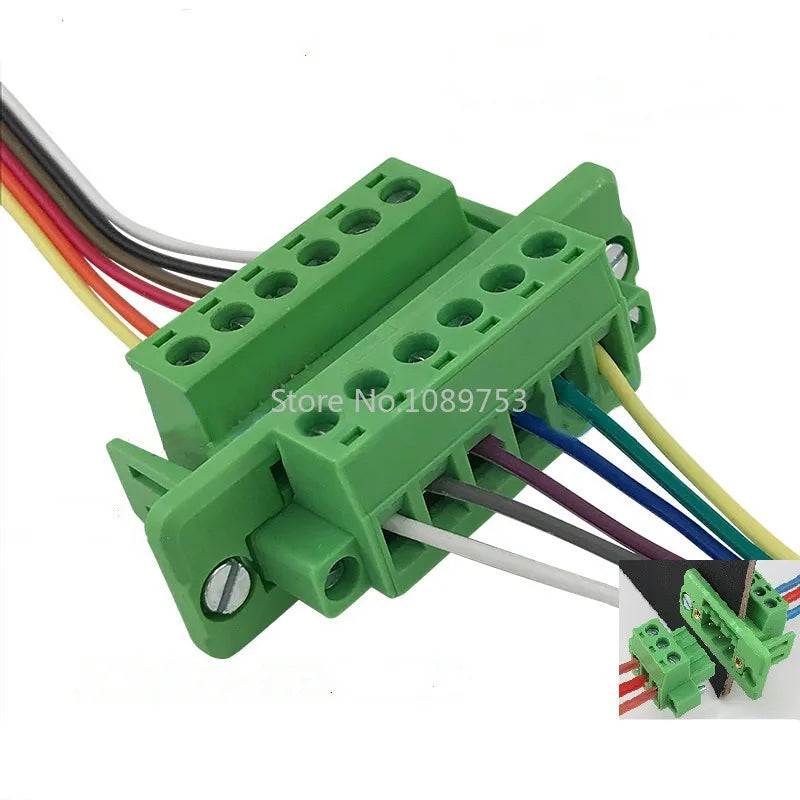5sets 5.08 Through-wall Welding-free Terminal 2P/3P/4P/5P/6P/7P/8P/10P 2EDGWC 5.08mm Fixed Terminal on The Plug-in Panel Peaceful Pleasures Health and Wellness