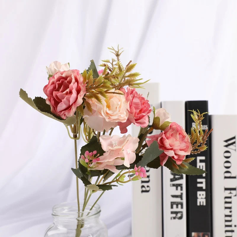 Artificial Silk Rose Bouquet | Wedding & Home Décor Gift