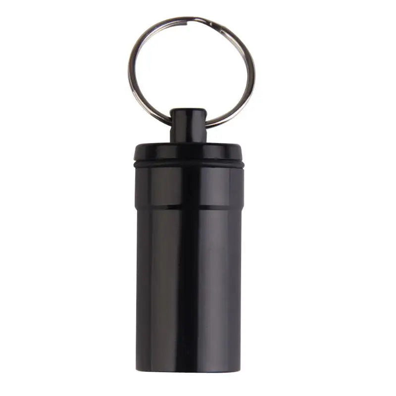 1pc Mini Waterproof Pill Box Key Ring Chain Medicine Case Holder Container Outdoor Travel Portable Medicine Bottles Peaceful Pleasures Health and Wellness