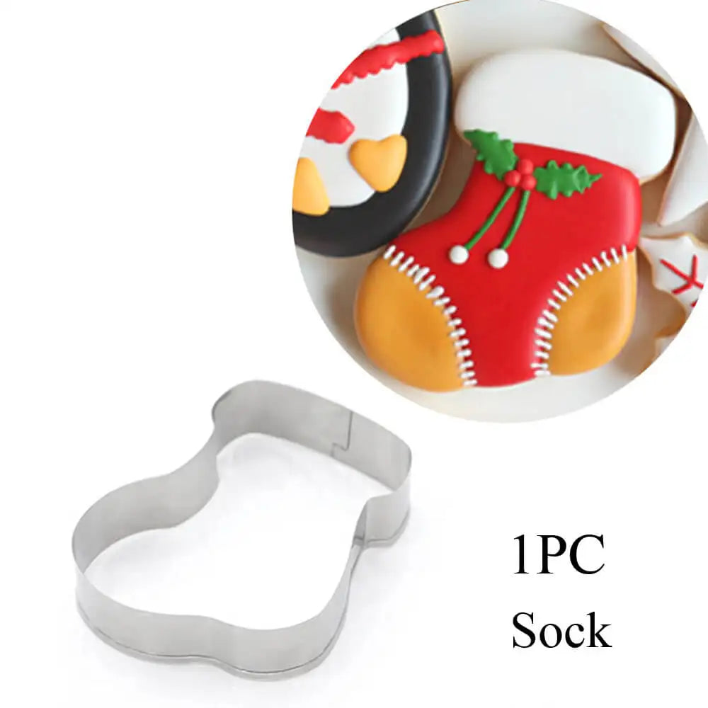 Christmas Cookie Cutters | Stainless Steel Xmas Baking Molds