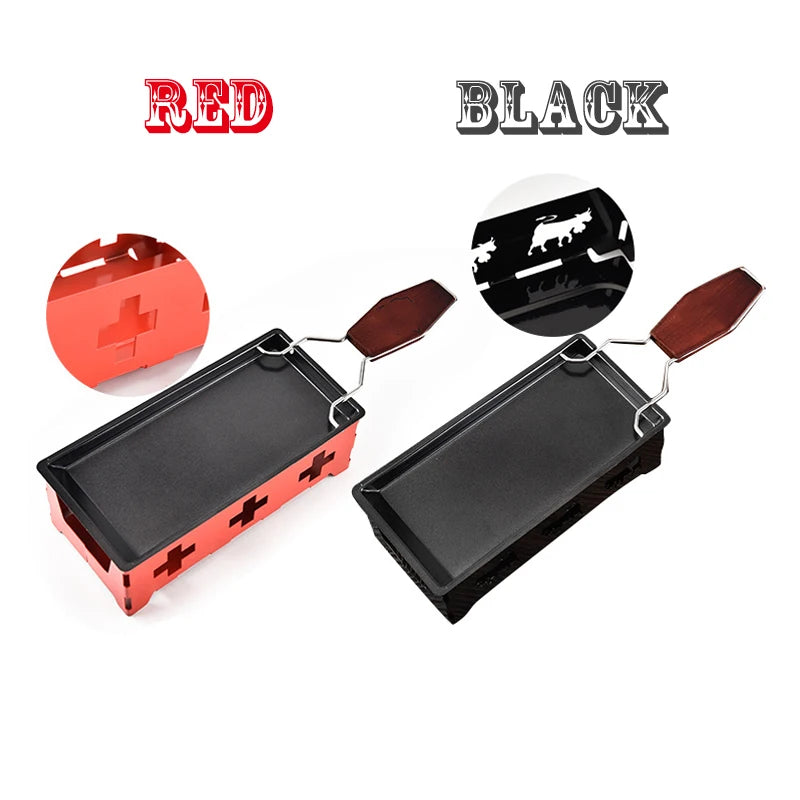 Mini Raclette Cheese Grill Set – Non-Stick Pan with Wooden Handle Peaceful Pleasures Health and Wellness