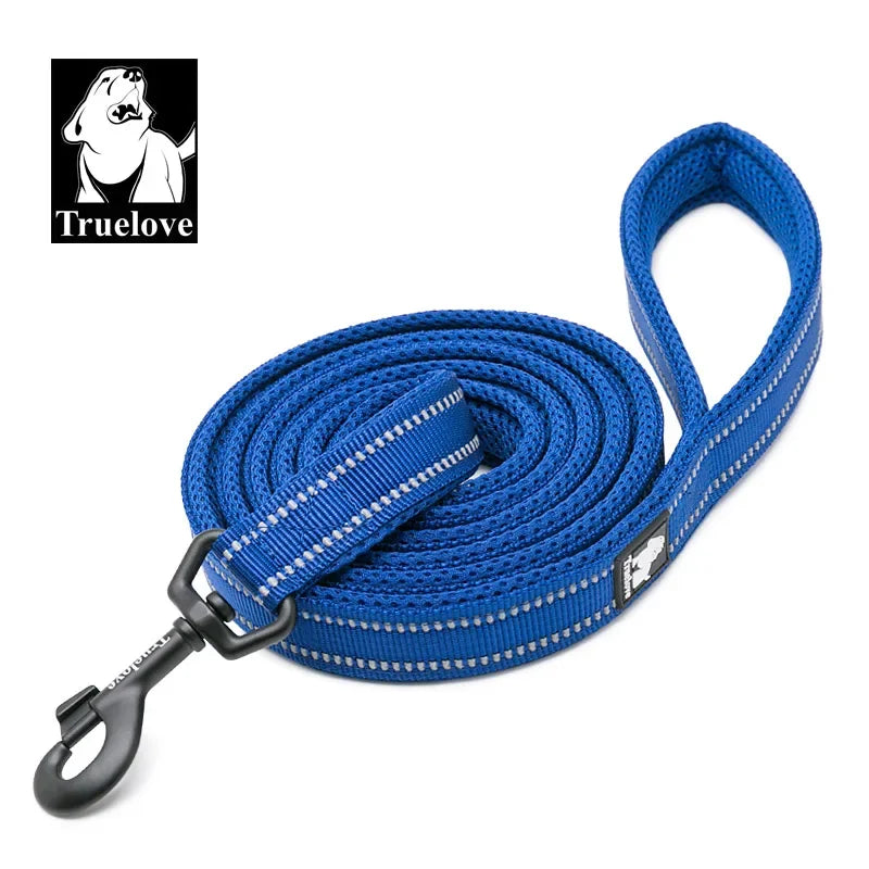 Truelove Soft Dog Pet Leash in Harness and Collar Reflective Nylon Cat Mesh Walking Training 11 Color Length 110cm TLL2111 Peaceful Pleasures Health and Wellness Royalblue L spain