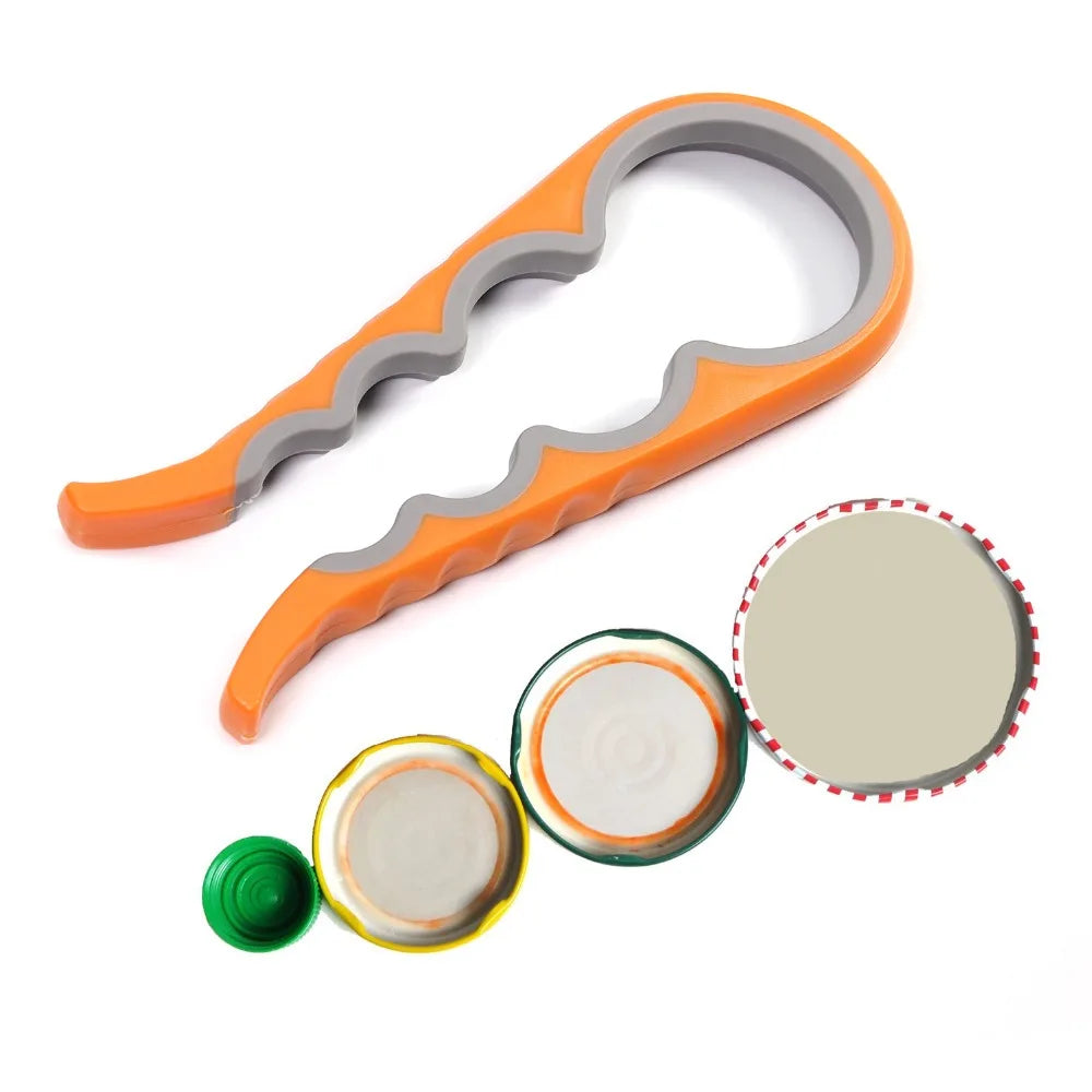 Jar Opener, Easy Grip Bottle Opener Twist Off Lid Quick Opening Cooking Everyday Use for Weak Hands and Arthritic Peaceful Pleasures Health and Wellness