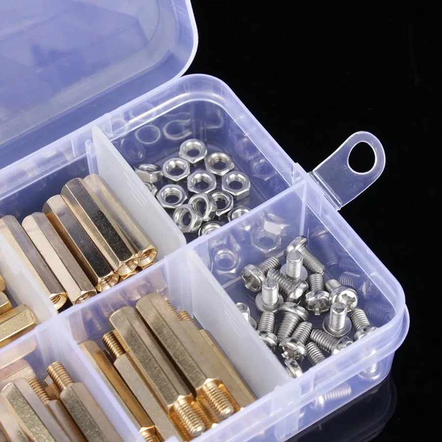 120Pcs/Set M3 Male Female Brass Standoff Spacer PCB Board Hex Screws Nut Assortment Peaceful Pleasures Health and Wellness