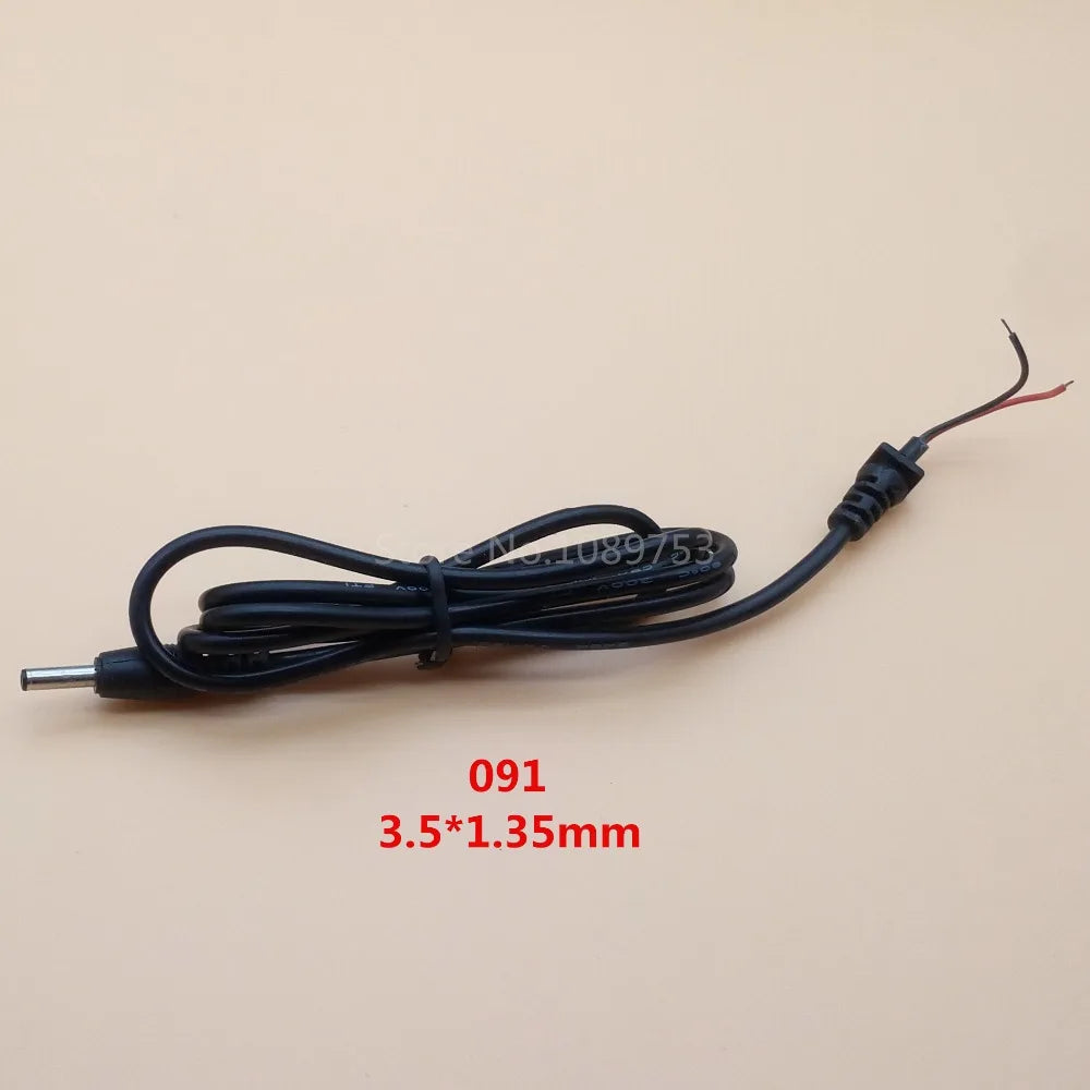 1Pcs Adapter Output Power Cord DC Male Plug with 100cm Cable 5.5*2.5/2.1 4.0*1.7 3.5*1.35 2.5*0.7mm Peaceful Pleasures Health and Wellness
