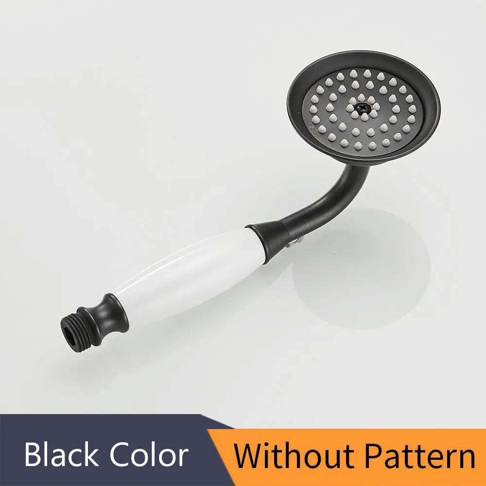 OWOFAN Antique Brass Handheld Rainfall Shower Head | Gold