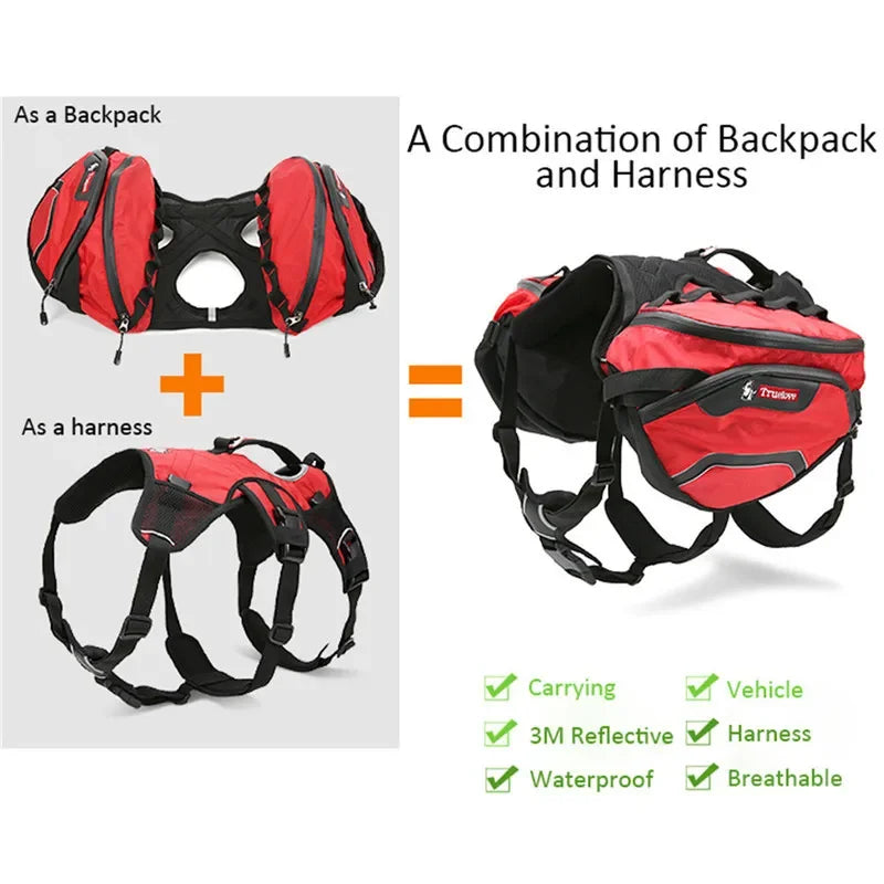 Truelove Pet Backpack Carrier Harness and Bag Space Waterproof Detachable Large Two Used for Outdoor Walking Hiking TLB2051 Peaceful Pleasures Health and Wellness
