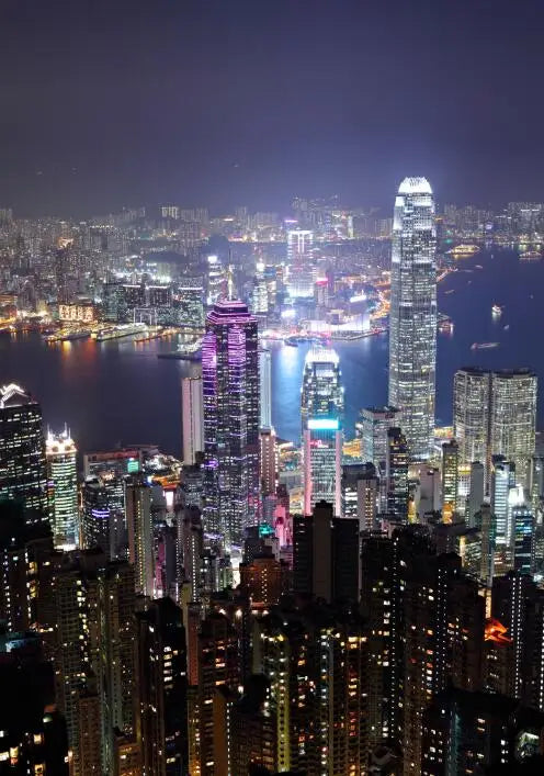 Landsacpe Posters and Prints Wall Art Canvas Painting Beautiful City View of Hong Kong Pictures for Living Room Cuadros Decor Peaceful Pleasures Health and Wellness NP116 30x45cm No Frame