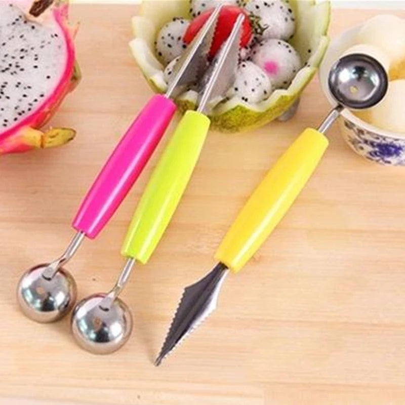 Stainless Steel Melon Baller & Fruit Scoop – Multi-Function Ice Cream & Melon Scooping Tool, 17.5cm