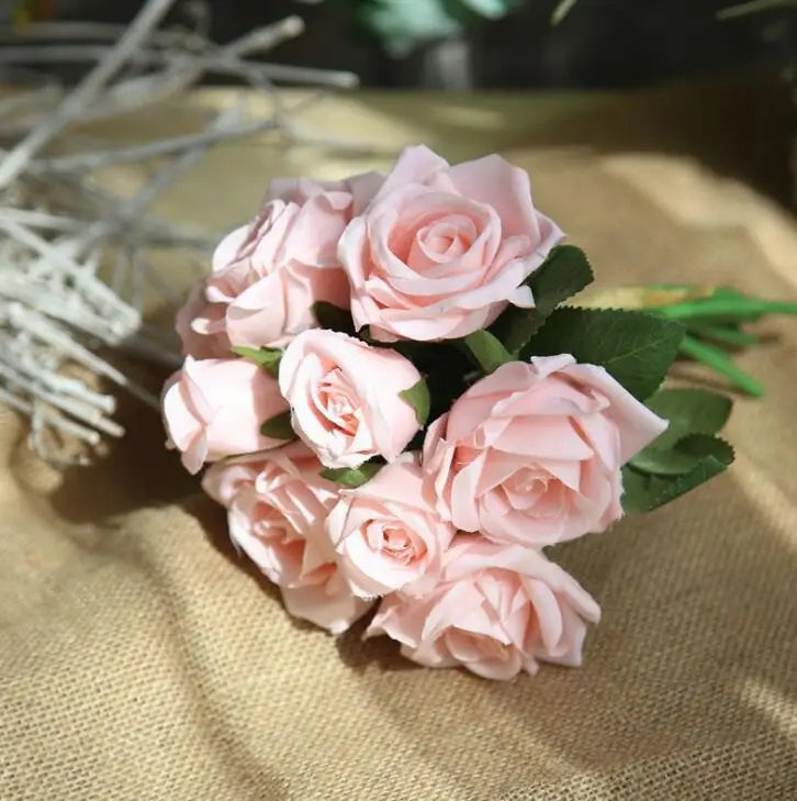Silk Rose Wedding Bouquet – Artificial Bridal Flowers | Lovegrace