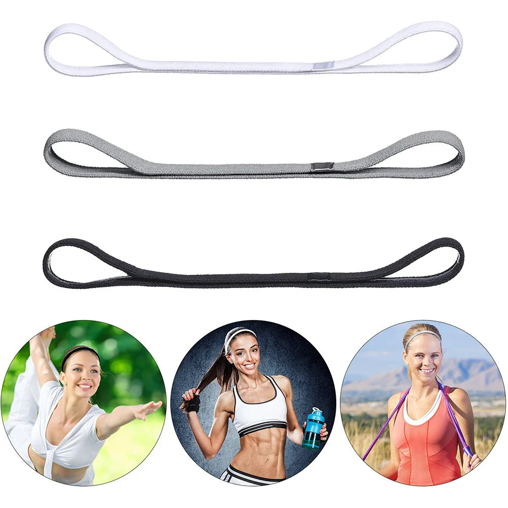 Thin Non-Slip Sport Headbands – Elastic Sweatbands Men & Women