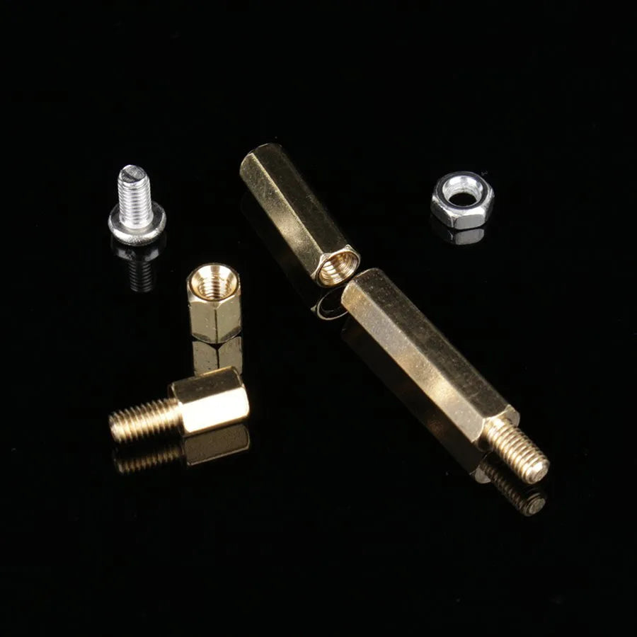 120Pcs/Set M3 Male Female Brass Standoff Spacer PCB Board Hex Screws Nut Assortment Peaceful Pleasures Health and Wellness