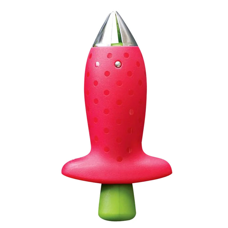 2pc/ Set Kitchen Fruit Gadget Tools Strawberry Slicer Cutter Strawberry Corer Strawberry Huller Leaf Stem Remover Peaceful Pleasures Health and Wellness 1pc