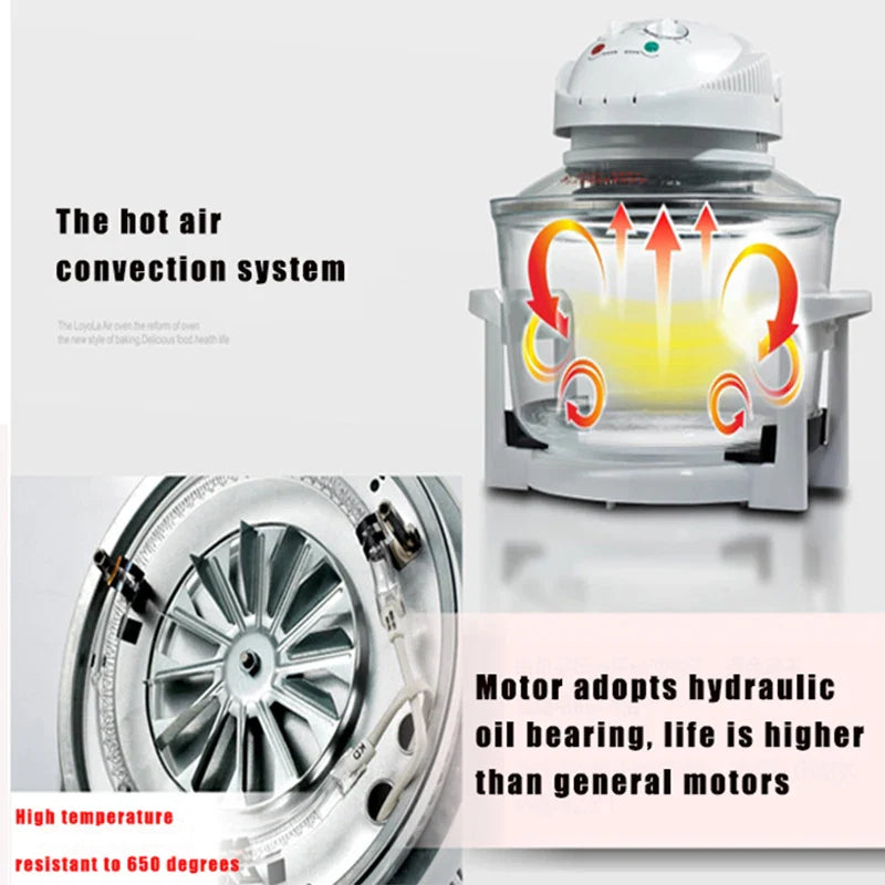 12L Halogen Turbo Air Fryer Oven LO-G6 | 1300W, 60-Min Timer