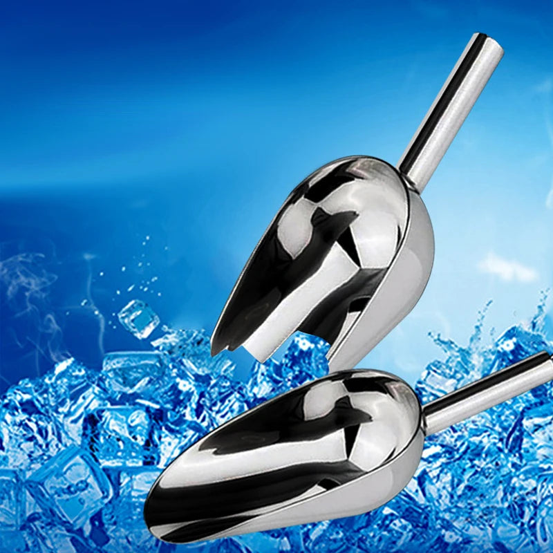 Stainless Steel Multi-Use Scoop – Bar Ice, Candy, Flour & Nut Shovel Spoon (4 Sizes)