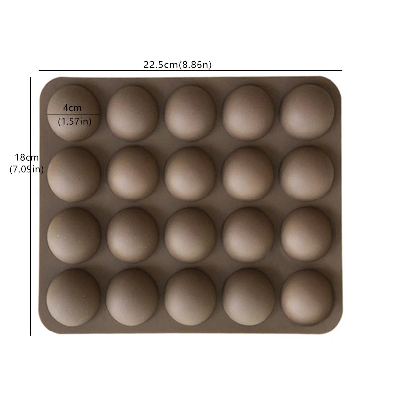 Ball Sphere Silicone Mold – Round Baking Mold for Chocolate, Pudding, Jello, Candy, Soap & Bread