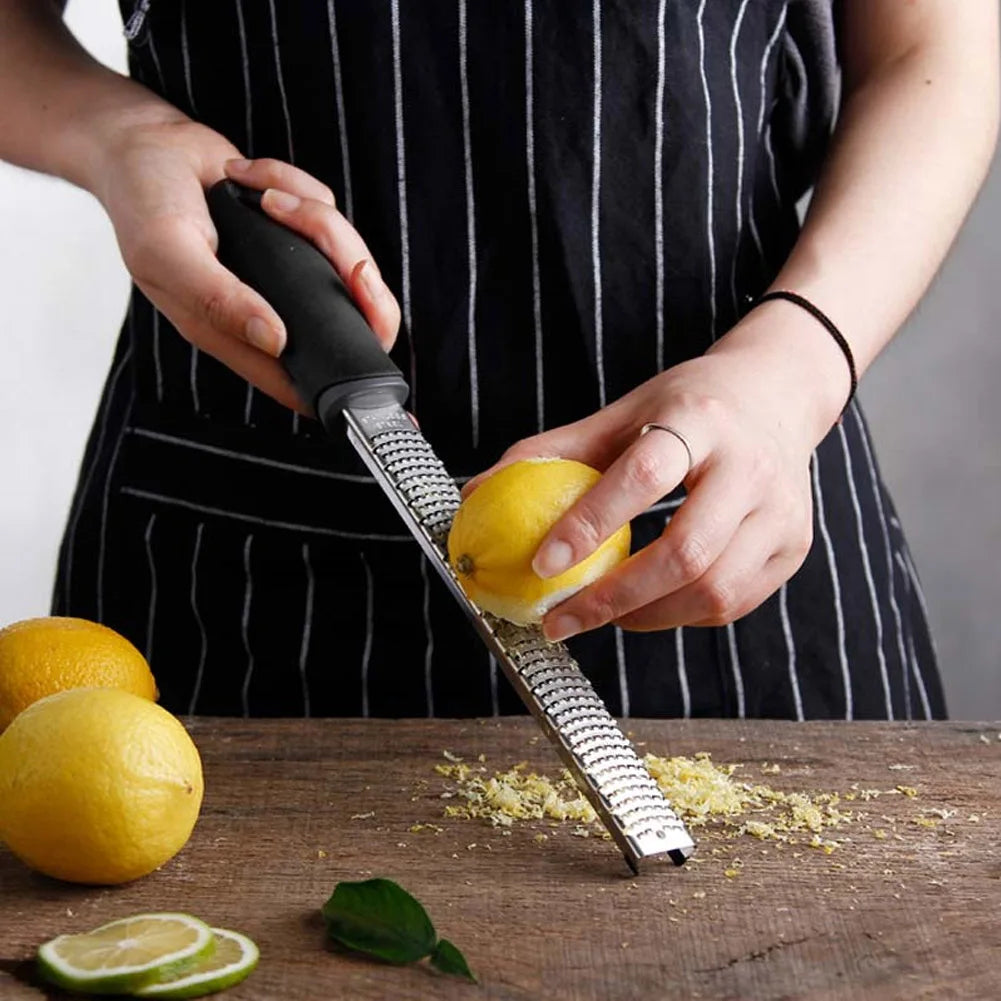 12-Inch Stainless Steel Cheese Grater & Lemon Zester | Chocolate Grater, Fruit Peeler – Multifunctional Kitchen Tool