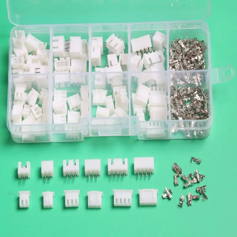60 Sets 2p 3p 4 Pin 5pin XH 2.54mm Pitch Terminal Housing Pin Header Terminal Connector with Box Connector Peaceful Pleasures Health and Wellness