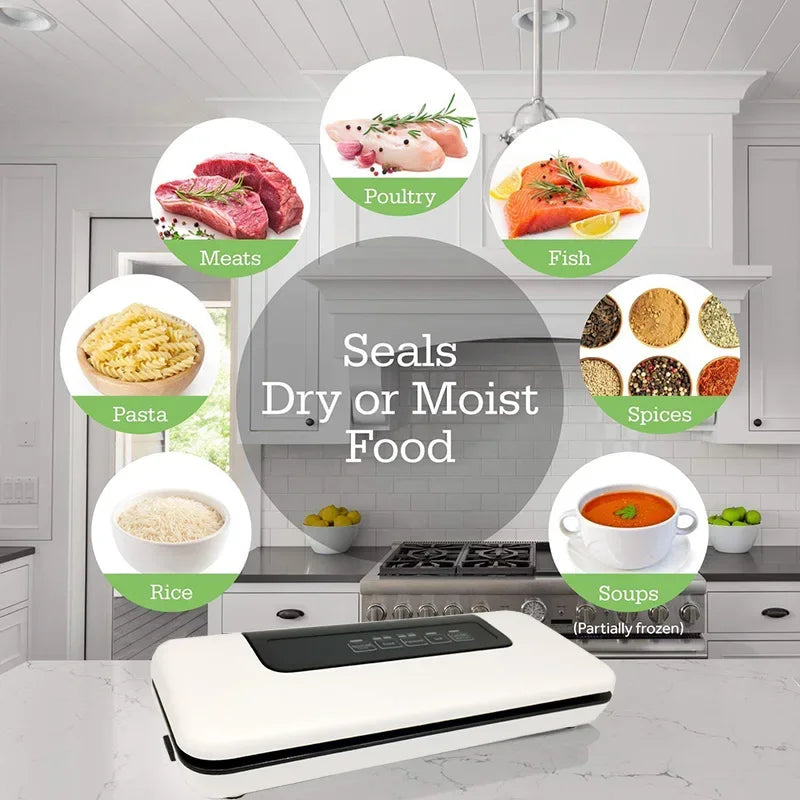 BioloMix Vacuum Sealer – Dry & Wet Food Saver with 10 Bags Vacuum Sealer BioloMix