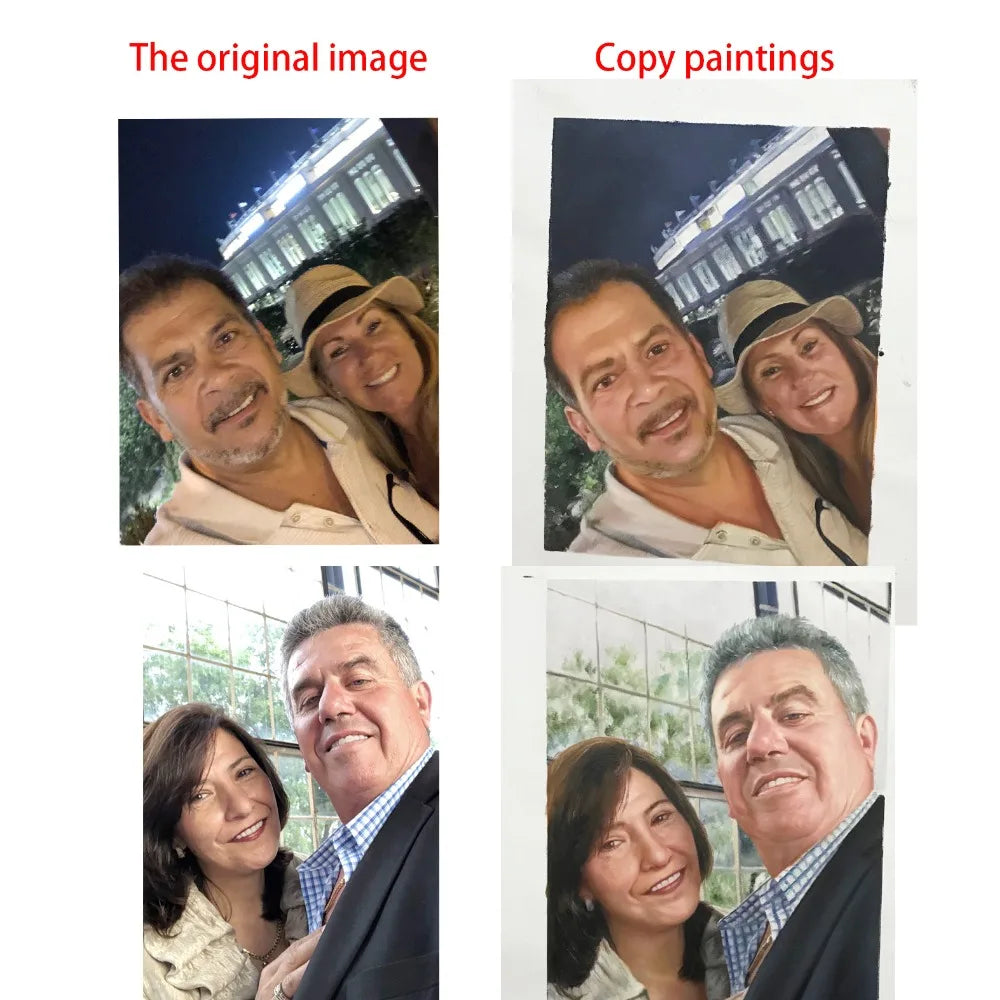 Custom Hand-painted Painting on Canvas, Custom Portrait, 100% Hand Drawn Photos, Couples photos, Family Photos, Wall Art Peaceful Pleasures Health and Wellness