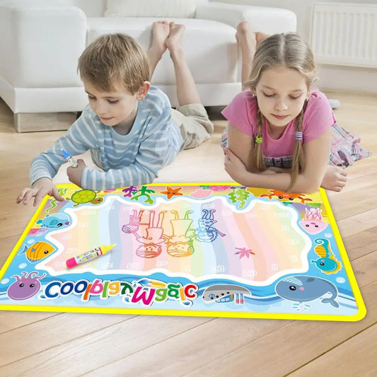 8 Types Water Drawing Mat 2 Pens Doodle Writing Board Coloring Books Peaceful Pleasures Health and Wellness