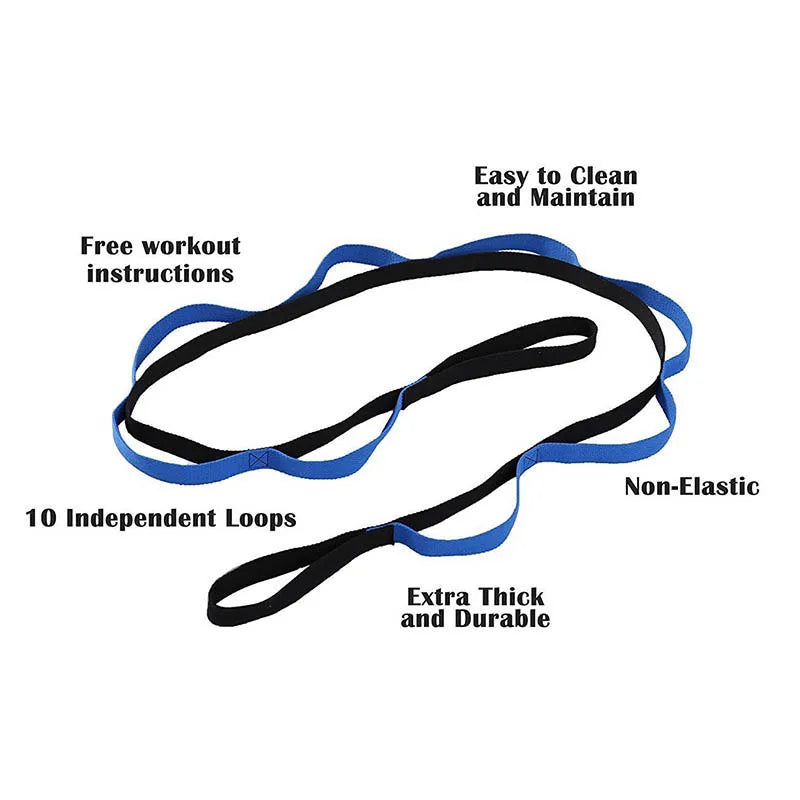Anti-Gravity Yoga Stretch Strap with 10 Loops – Pilates Fitness
