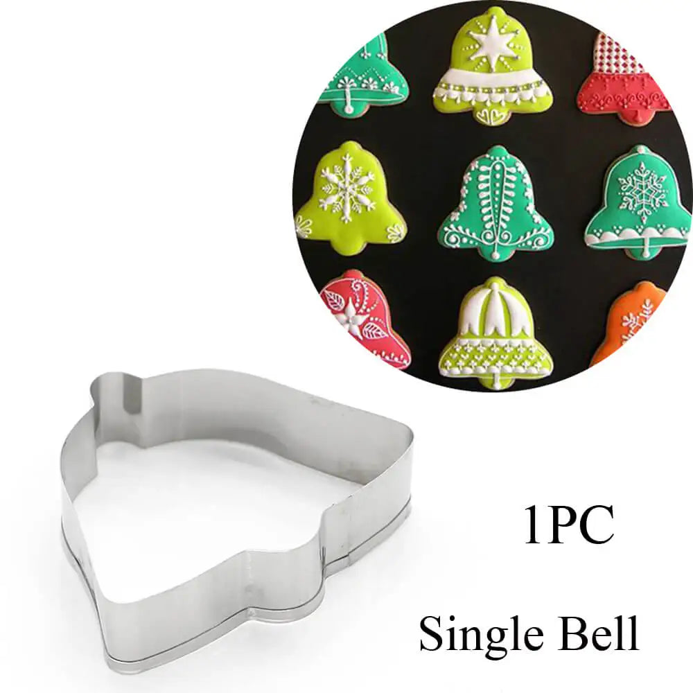 Christmas Cookie Cutters | Stainless Steel Xmas Baking Molds