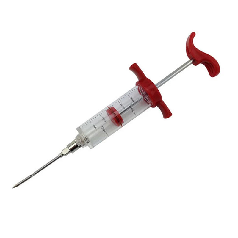 BBQ Meat Marinade Injector Syringe Set – Stainless Steel Needles, for Sauce & Spice Injection, Kitchen & Grilling