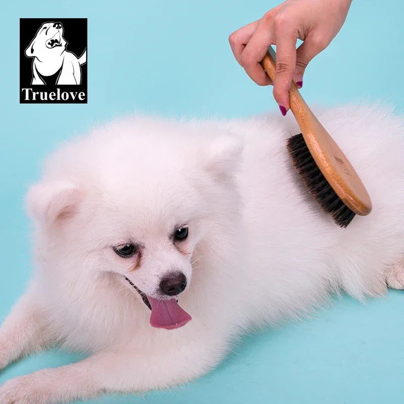 Truelove Bristles Hair Brush Pet Comb Natural Original Bamboo for Cat and Dog Massage Grooming Small Medium Large TLK21131 Peaceful Pleasures Health and Wellness