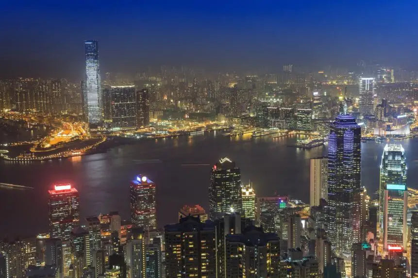 Landsacpe Posters and Prints Wall Art Canvas Painting Beautiful City View of Hong Kong Pictures for Living Room Cuadros Decor Peaceful Pleasures Health and Wellness NP114 70x100cm No Frame