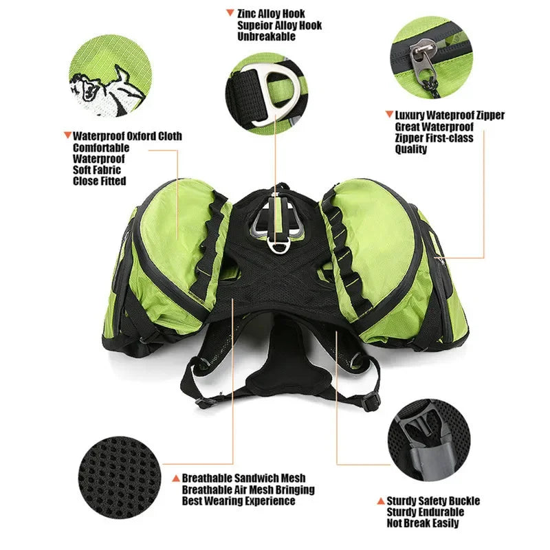 Truelove Pet Backpack Carrier Harness and Bag Space Waterproof Detachable Large Two Used for Outdoor Walking Hiking TLB2051 Peaceful Pleasures Health and Wellness