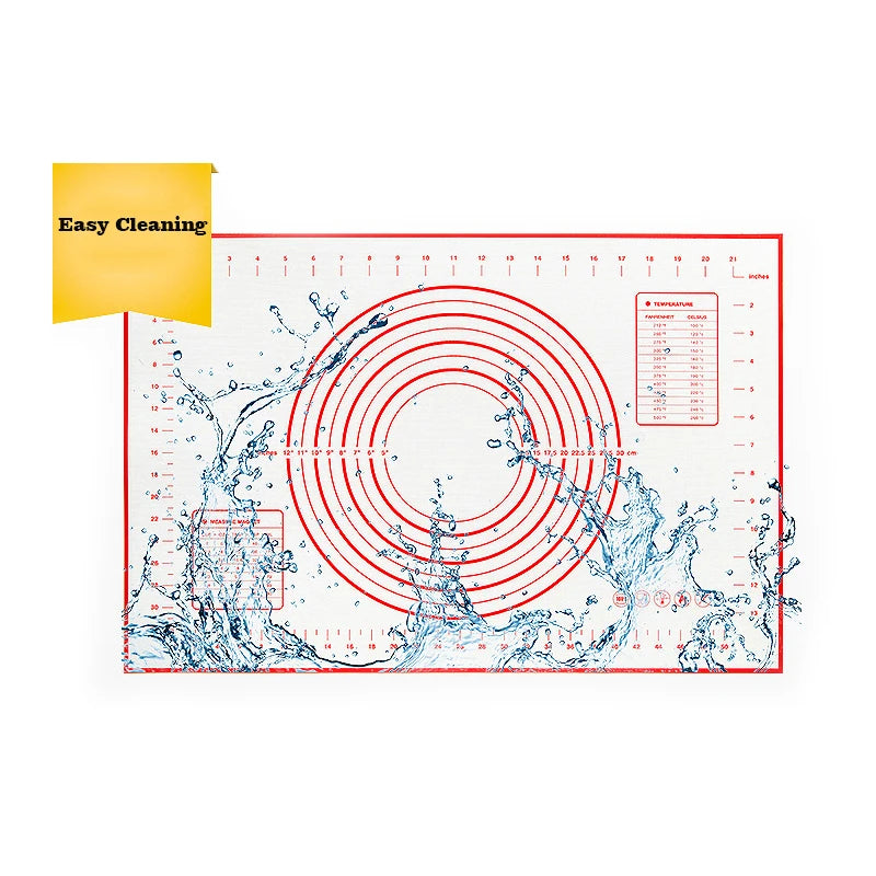 Silicone Baking Mat with Scale – Non-Stick Rolling Dough, Fondant & Pastry Mat | BPA-Free | 3 Sizes, 6 Colors