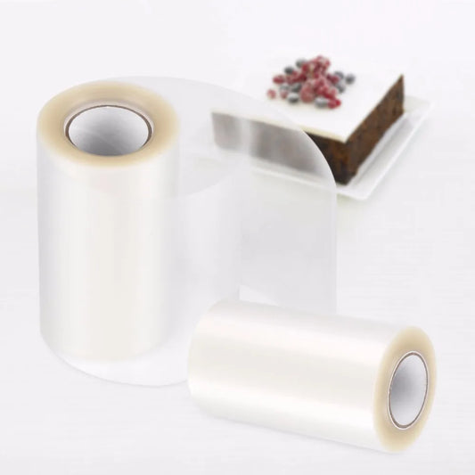 Transparent Mousse Cake Collar Roll – Clear Food-Grade PP Film, 8cm or 10cm Wide, 10m per Roll Peaceful Pleasures Health and Wellness
