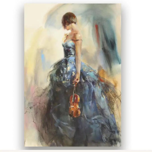 Hand-Painted Dancing Couples Oil Painting | Black & Red Canvas Art Oil Painting Canvas Art Peaceful Pleasures Health and Wellness