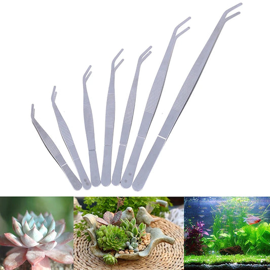 Stainless Steel Curved Elbow Tweezers | Aquarium & Electronics Precision Tweezers Peaceful Pleasures Health and Wellness 12.5cm