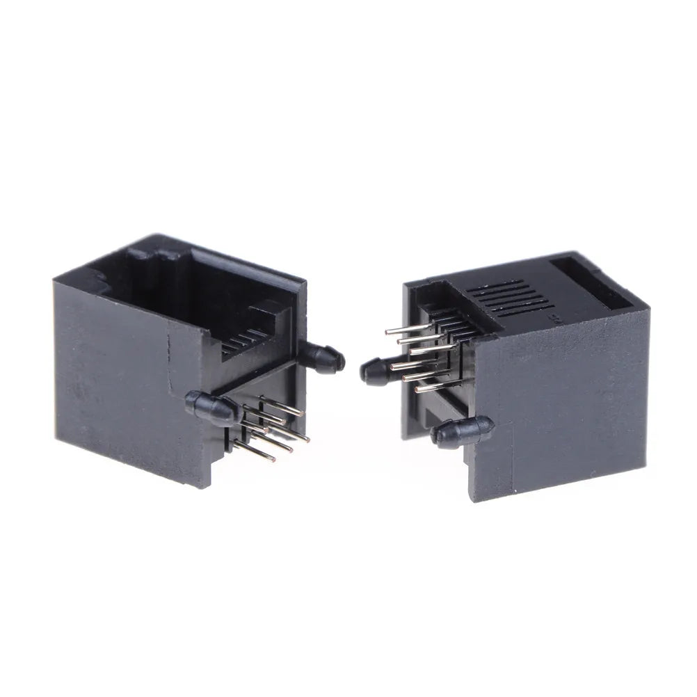 RJ12 RJ11 6P6C Crystal Female Socket Connectors – 10 Pack