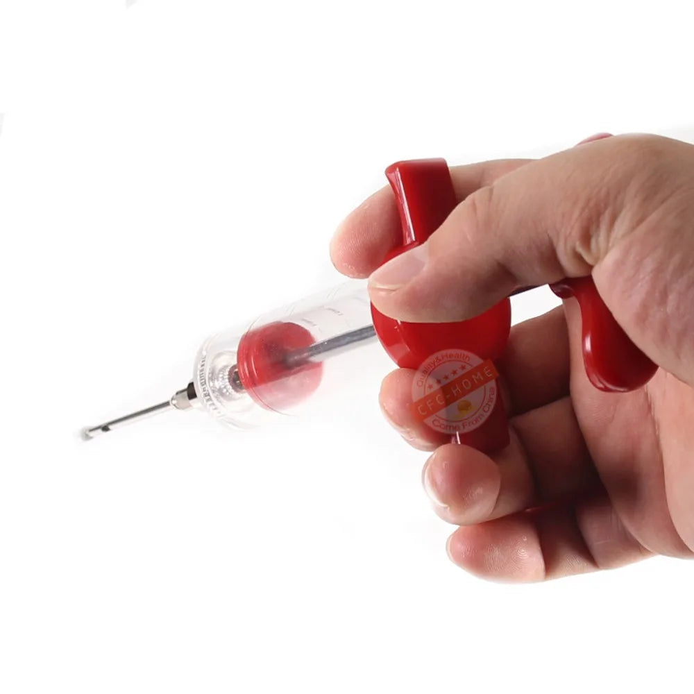 Turkey Injector Syringe - 3 Marinade Injector Needles, 1oz Meat Injector Syringe with Cleaning Brush, Easy to Use & Clean Peaceful Pleasures Health and Wellness