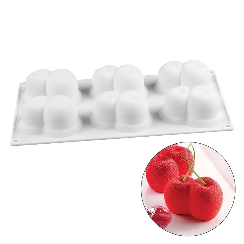Cherry Shape Silicone Mold Cake Mold DIY 3D Fruit Mouse Mould Cupcake Cookie Muffin Soap Moule Baking Tools Peaceful Pleasures Health and Wellness